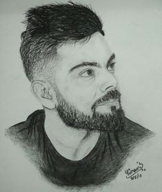 a wonderful sketch d shaviad a virat kholi