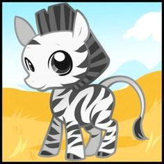 how to draw a zebra for kids
