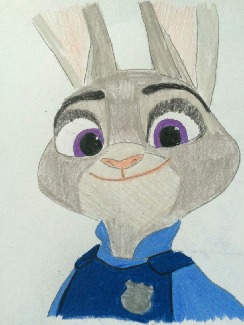 judy hopps zootopia sketch prismacolor pencils art drawing sketchbook