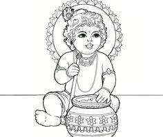 krishna coloring google search outline images outline drawings little krishna drawing lessons