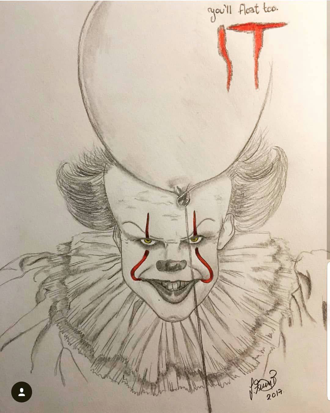 drawing draw art arte pennywise it drawingit drawingpennywise horrormovies terror