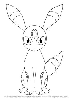 learn how to draw umbreon from pokemon pokemon step by step