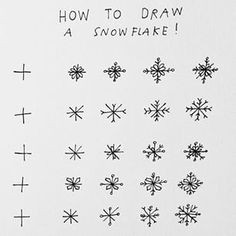 how to draw a snowflake this would be kinda cute hand drawn and