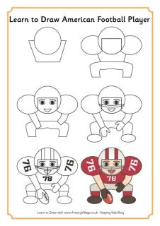 learn to draw sports football player drawing football drawings sports drawings art