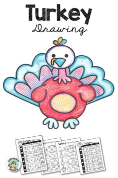 make a cute thanksgiving turkey drawing with kids using easy step by step directed