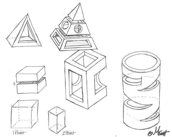 advanced high school art lesson sliced diced form drawing learn how to accurately slice through the forms to see inside them and render with full