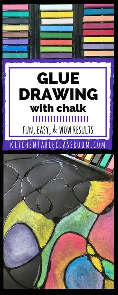 glue drawing adds a third dimension to the art of drawing this project can be made easy or intense and can be easily adapted to any age or skill level