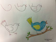 easy bluebird bird drawings easy drawings animal drawings drawing animals drawing for