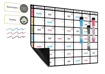 17 x 11 5 dry erase magnetic clear and simple chore chart whiteboard