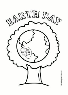 a kinds drawing about earth day coloring page with beauty tree earth happy day coloring page for kids imggif