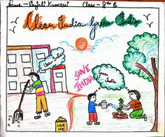 image result for clean india green india posters drawings in engughkzkengughkzklishllflmkxxknfnf nlish india poster