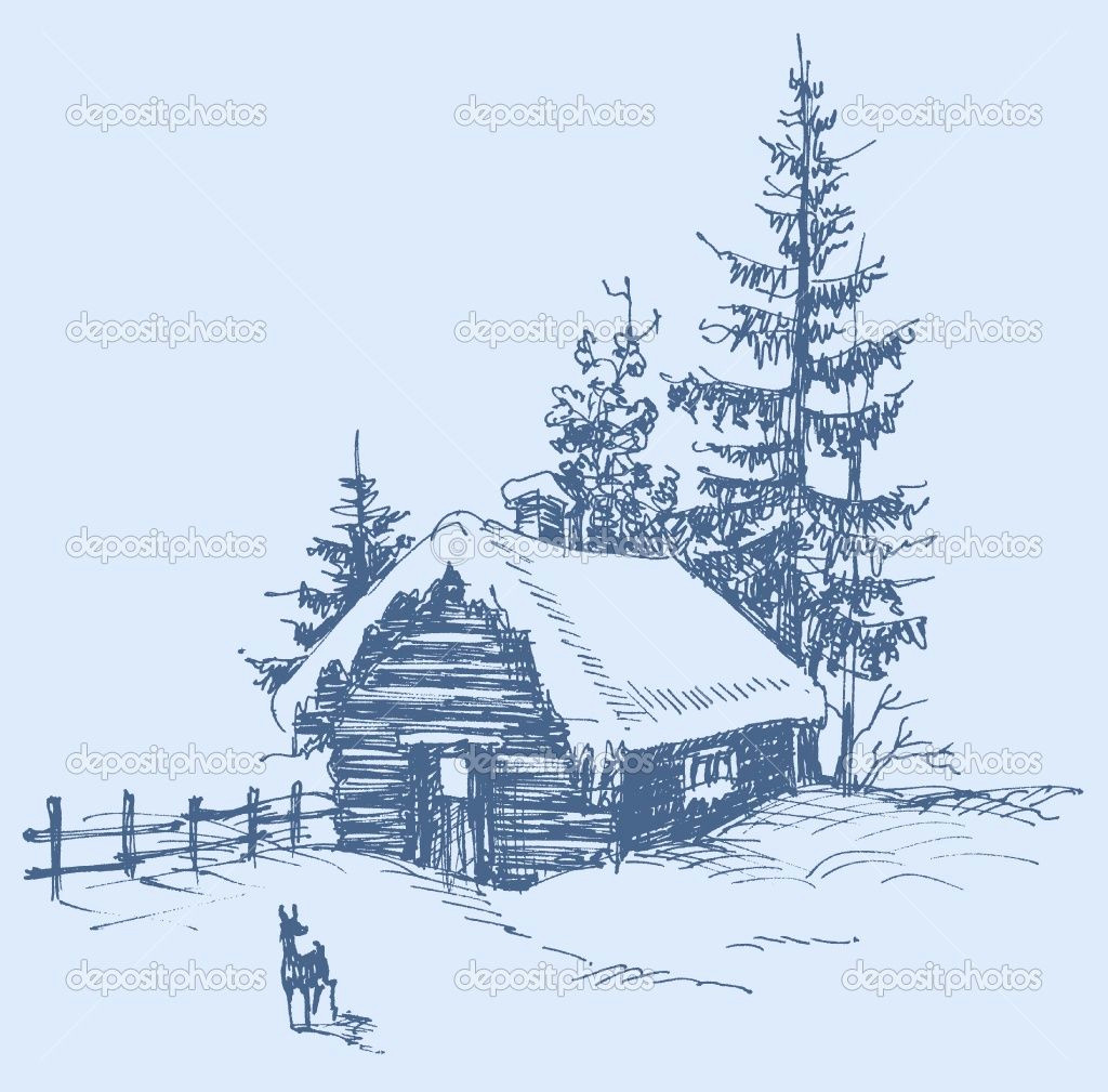 winter cabin