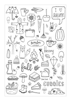 freebie friday fall a5 dashboard autumn doodles fall drawings doodle drawings planner