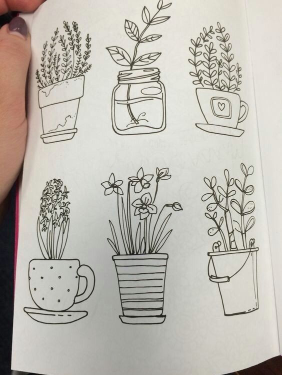 imagen de doodles plant and bullet journal