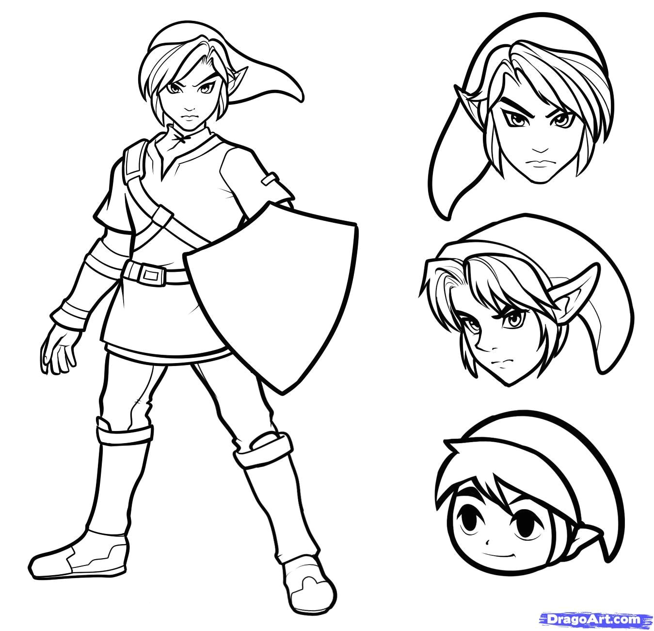 how to draw link easy step 9