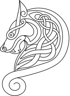 vector celtic wolf