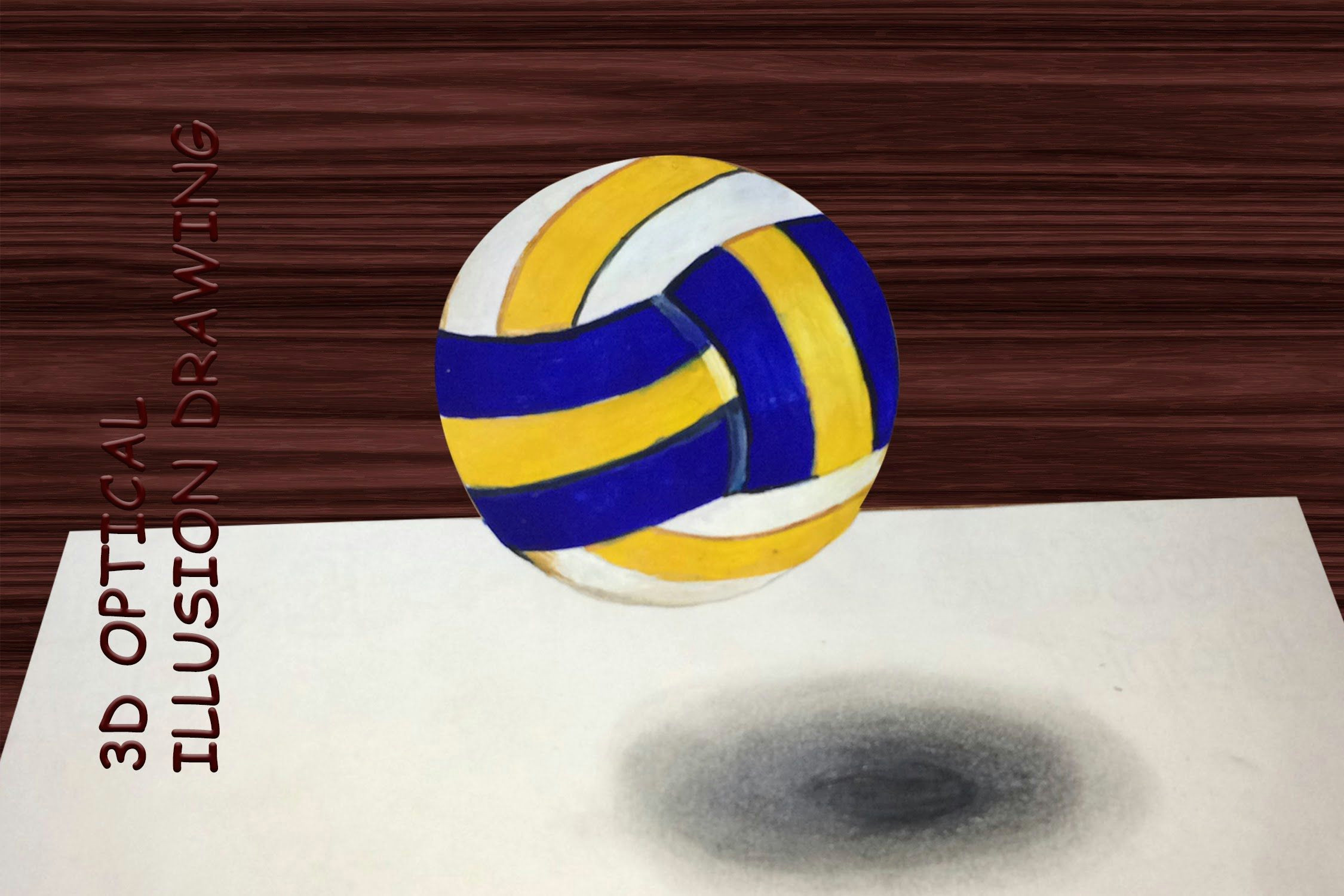 drawing volleyball how to draw 3d art youtube
