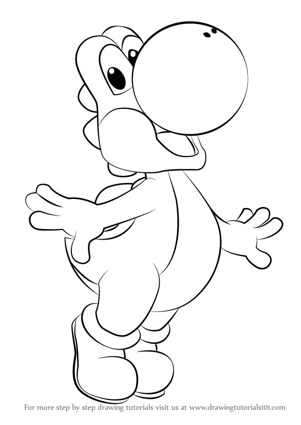 learn how to draw yoshi from super mario
