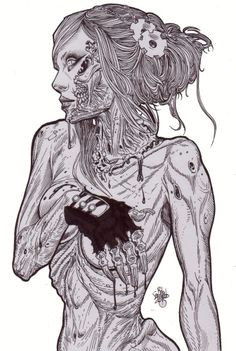 zombie pinup diva 134 a nomaly zombie drawings art drawings zombie pin up
