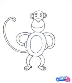 draw a monkey 4 simple steps