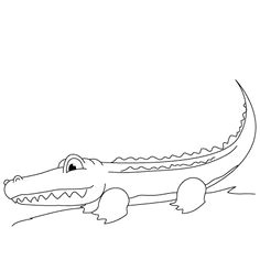 how to draw an alligator