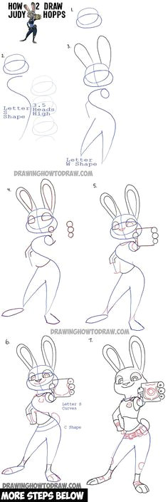 how to draw judy hopps from zootopia easy step by step drawing tutorial
