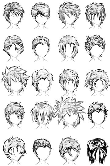 20 male hairstyles by lazycatsleepsdaily on deviantart drawing male hair anime hair drawing