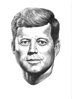 president john f kennedy by murphy elliott cool pencil drawingsunique