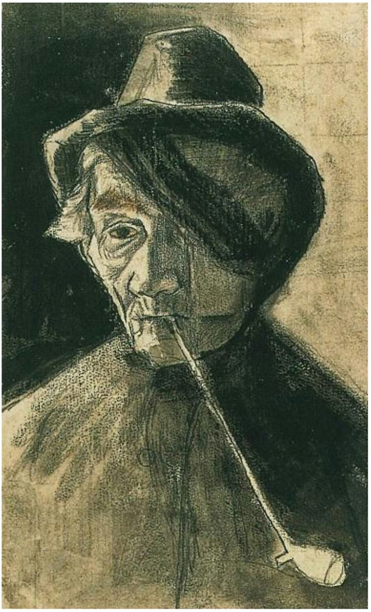 vincent van gogh drawing pencil black lithographic chalk washed heightened with white the hague december late in month 1882 kroller muller museum