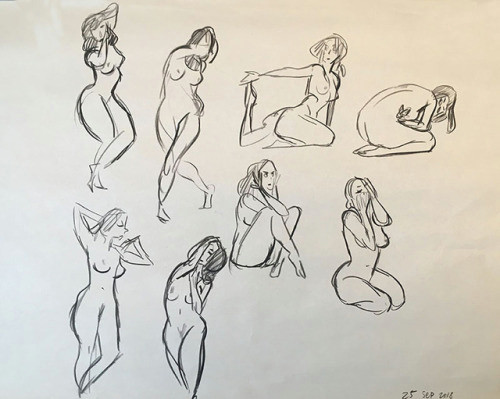 some more 30 seconds poses from life drawing sessions at work