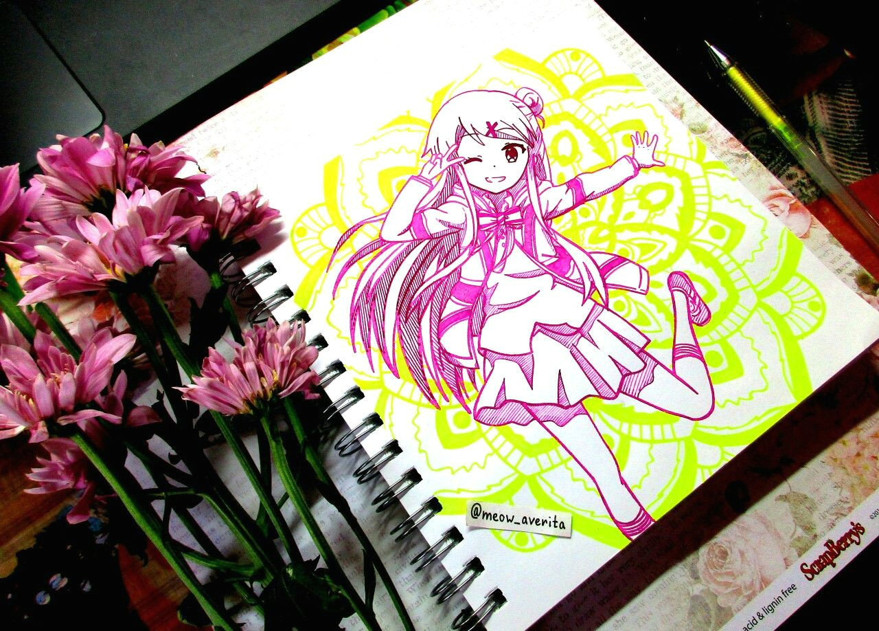 drawing anime pattern mandala creative handmade art cute