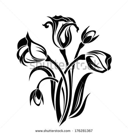 silhouette flower stock photos images pictures shutterstock