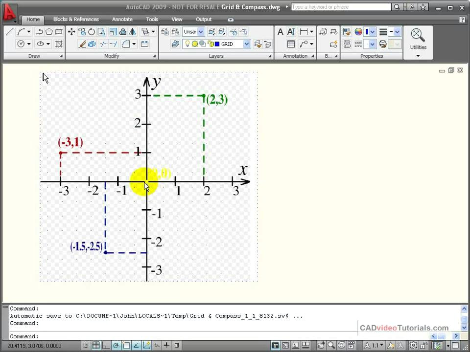 autocad tutorial understanding cartesian coordinates