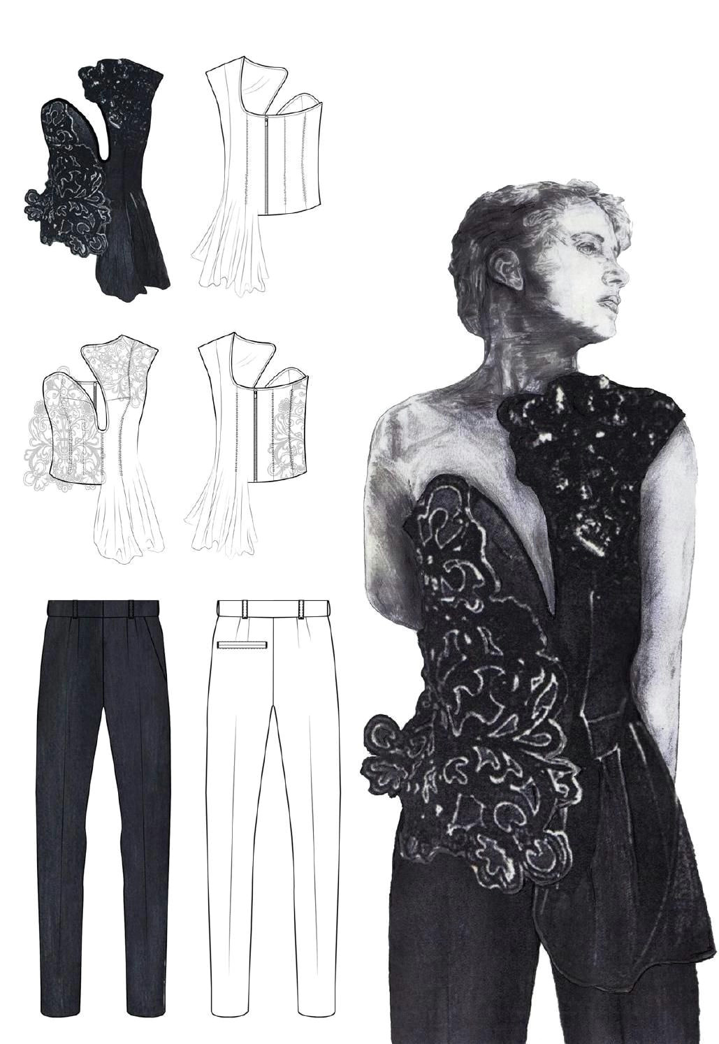 fashion sketchbook embroidered bodice design fashion drawings fashion portfolio sam towner