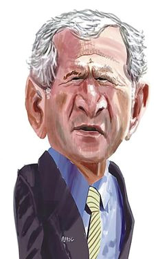 caricature collection george w bush