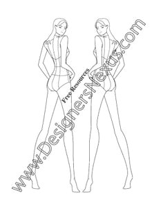 017 female fashion figure back view croqui template free download and more croquis in