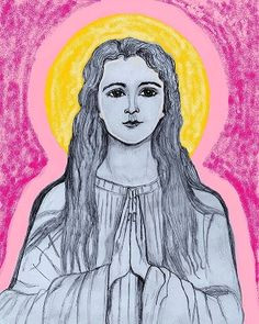 st philomena drawing by kathleen ellinger ofs