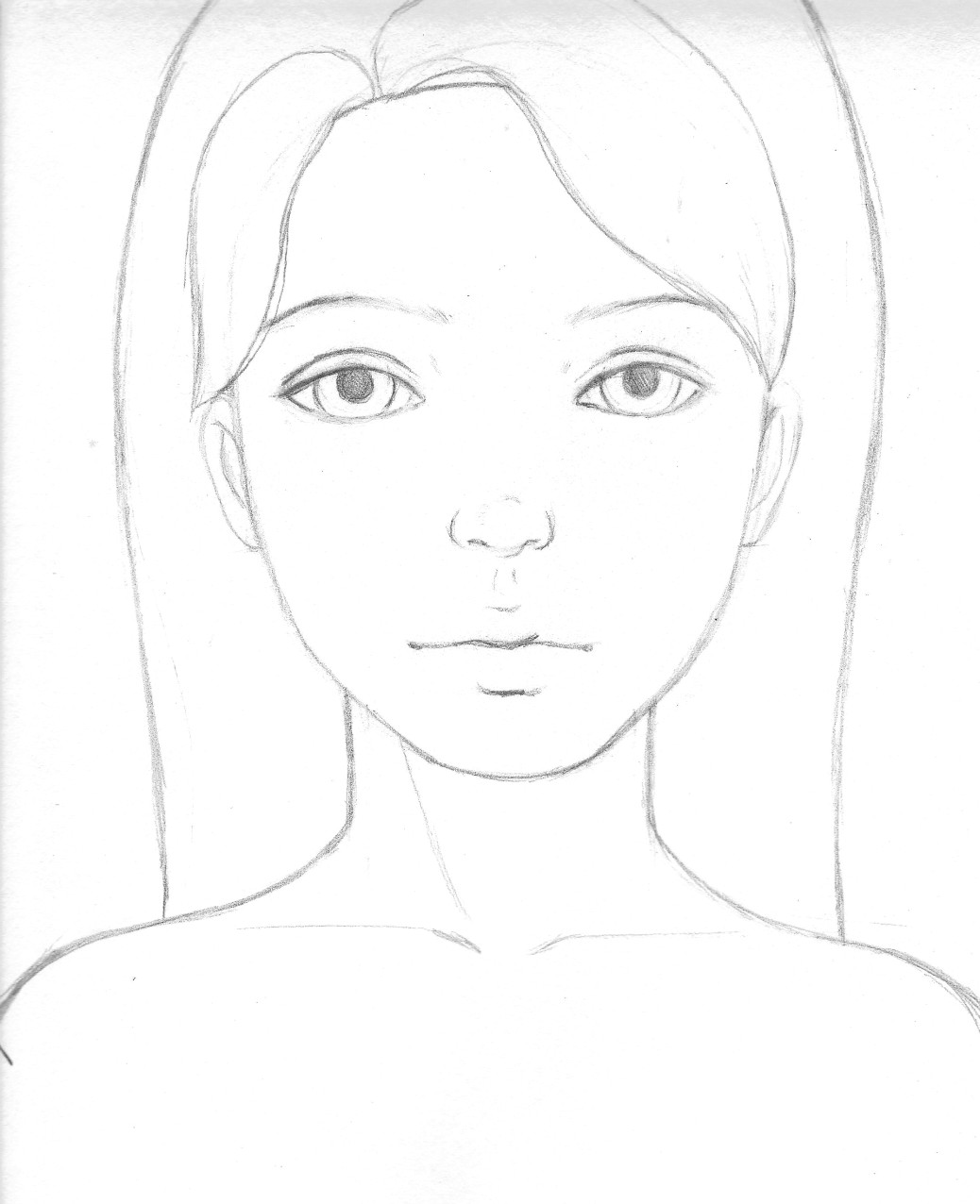 girl drawing easy coloring pages free painting tutorial how to draw a pretty face week one eyes