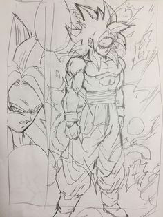 young jijii decides to rewrite a scene of dragon ball gt goku goes super saiyan 4 against a evil baby gohan