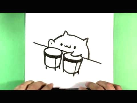 how to draw bongo cat step by step how to draw easy things howtodraweasythings howtodrawthingsstepbystep arttutorialsforfree arttutorialonline