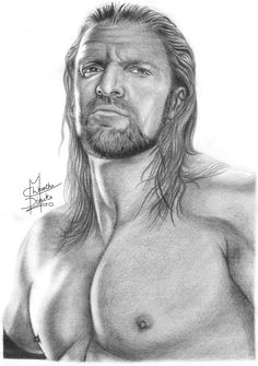 sketches of someone drawing art drawings people triple h pencil drawing this