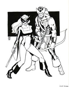 mockingbird and hawkeye by cliff chiang avengers team marvel avengers marvel comics kate