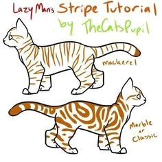 lazy man s stripe tutorial by thecatspupil warriorcat cat drawing tutorial drawing tips drawing