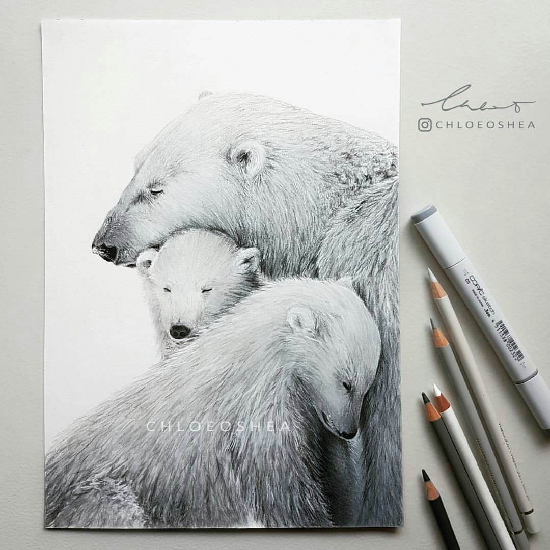 polar bear family wet cold snuggling for warmth a started this 2 months ago and i finally had the time to finish it off i m putting together a