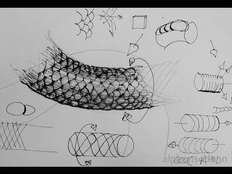 pen ink drawing tutorials how to draw realistic scales on fish dragons snakes reptiles youtube