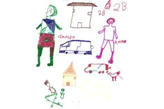 photos drawings by child victims of boko haram attacks