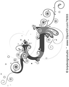 royalty free rf clipart illustration of a vine alphabet letter j by bnp design studio