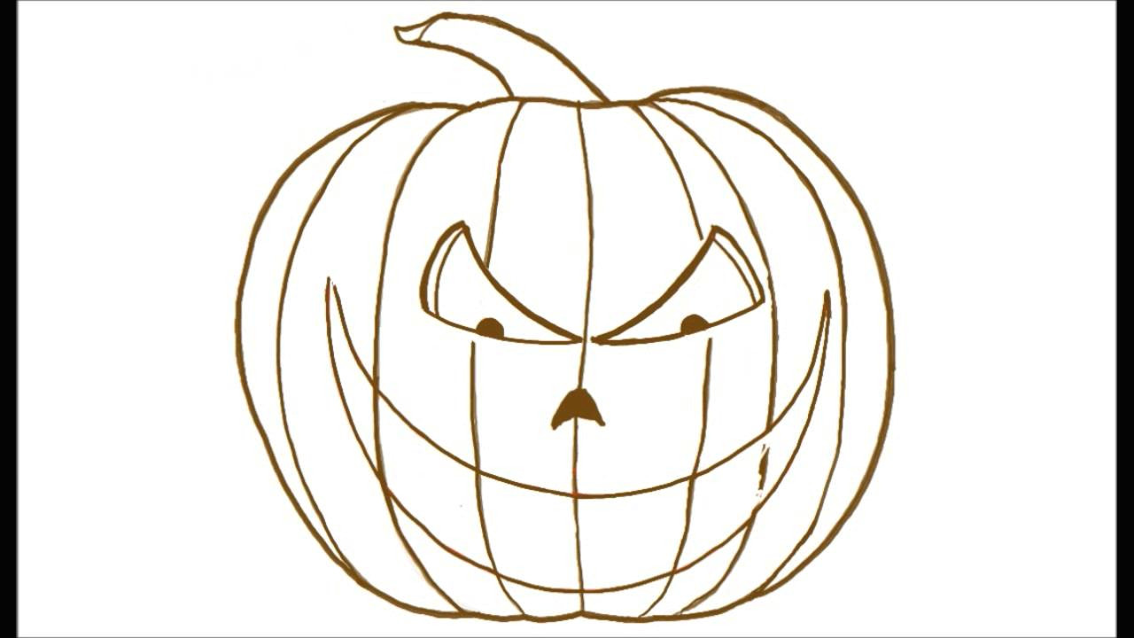 1280x720 how to draw a scary halloween jack o lantern
