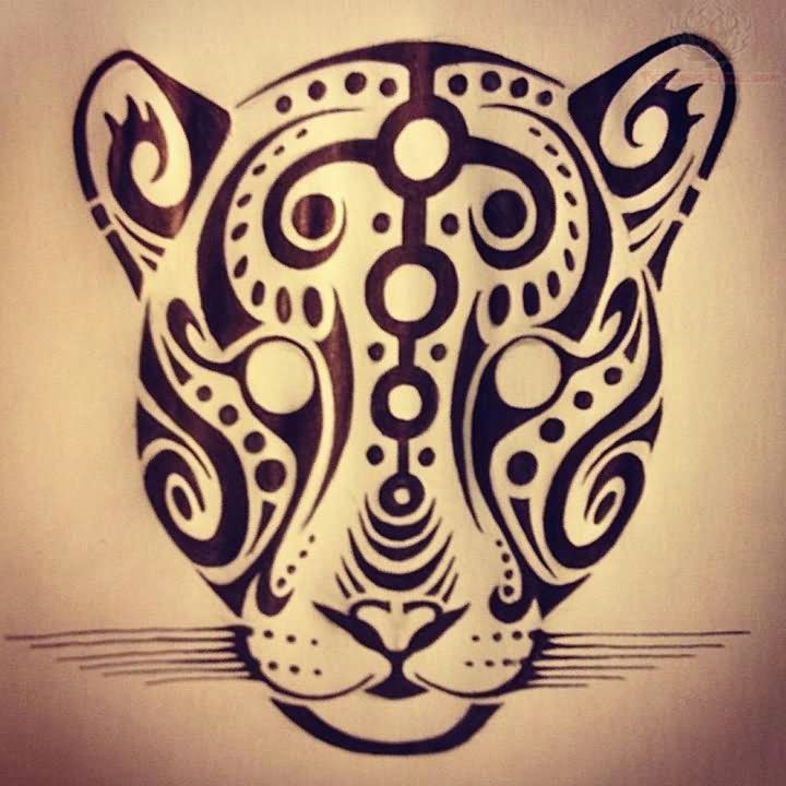 jaguar face tattoo design