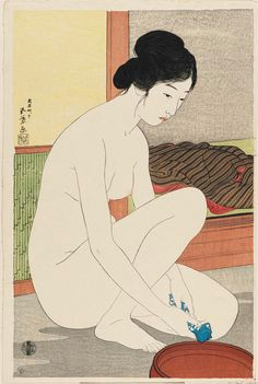 woman at the bath yokuja no onna museum of fine arts boston a japanese drawingsjapanese